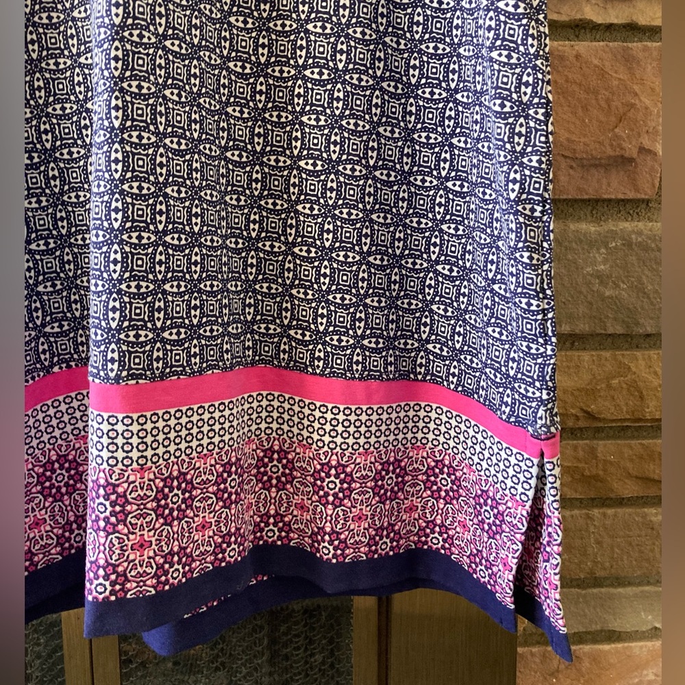 Coolibar Oceanside Tunic UPF 50 Coverup Dress in Blue & Pink - Size Small - Picture 4 of 9